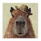 Stupell Industries Capybara with Straw Hat Canvas, design by Studio Bautista